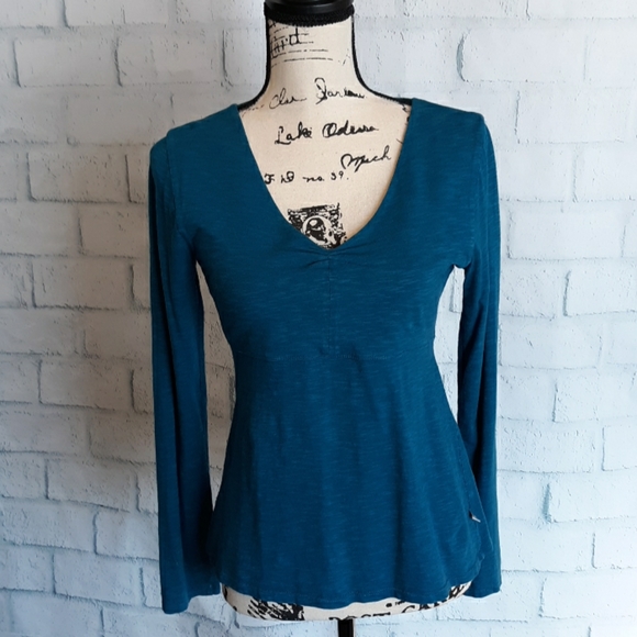 Horny Toad Tops - Horny Toad teal cotton blend, exc cond